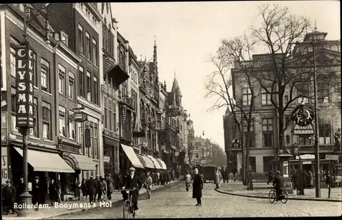 Ak Rotterdam Südholland Niederlande, Booymans's Hol, Reklame Clysma, Straßenszene