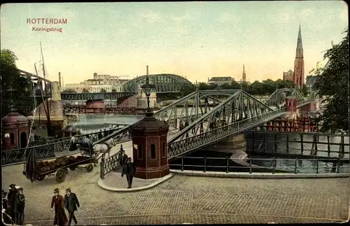 Ak Rotterdam Südholland Niederlande, Koningsbrug