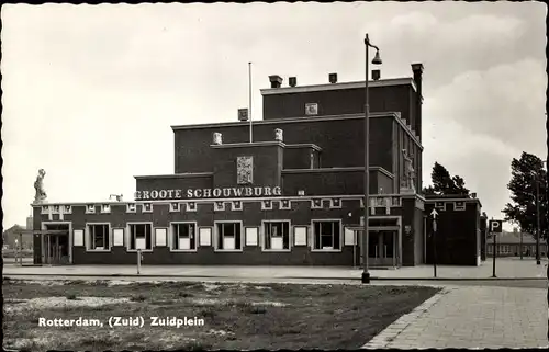 Ak Rotterdam Südholland Niederlande, Zuidplein, Groote Schouwburg