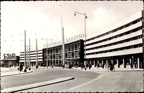 Ak Overschie Rotterdam Südholland, Centraal Station