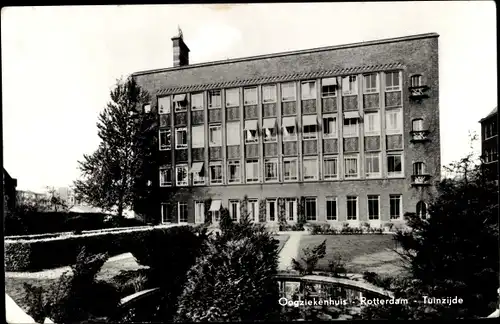 Ak Rotterdam Südholland Niederlande, Oogziekenhuis, Tuinzijde