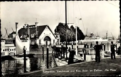 Ak Rotterdam Südholland Niederlande, Veerhaven met Koninklijke Roei- en Zeilvereeniging De Maas