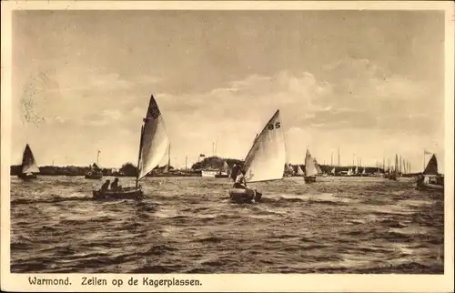Ak Warmond Südholland, Zeilen op de Kagerplassen