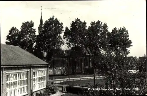 Ak Rockanje aan Zee Südholland Niederlande, Ned. Herv. Kerk