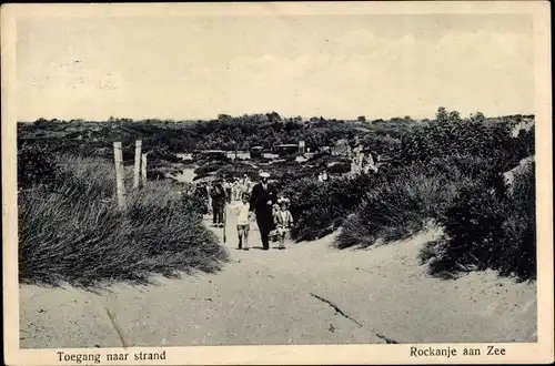 Ak Rockanje aan Zee Südholland Niederlande, Toegang naar strand