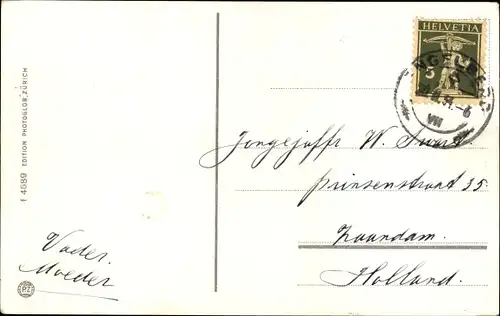 Künstler Ak Skifahrer versucht zu bremsen