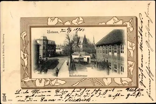 Passepartout Ak Uelzen in Niedersachsen, Bahnhofstraße