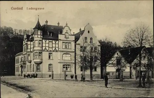 Ak Schwäbisch Gmünd in Württemberg, Ledergasse