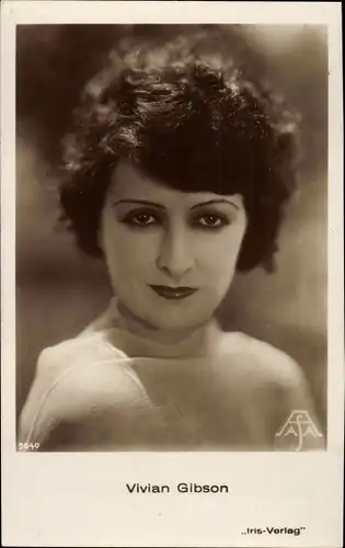 Ak Schauspielerin Vivian Gibson, Portrait