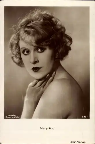 Ak Schauspielerin Mary Kid, Portrait, nackte Schultern, Amag 5357