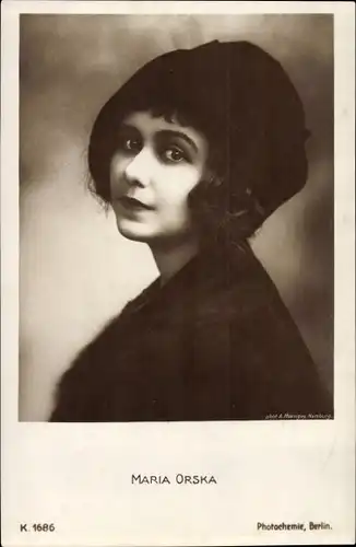 Ak Schauspielerin Maria Orska, Portrait