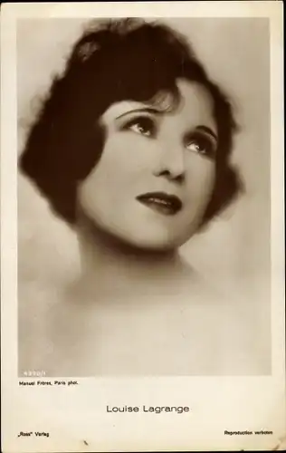 Ak Schauspielerin Louise Lagrange, Portrait