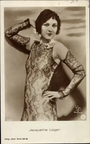 Ak Schauspielerin Jacqueline Logan, Portrait