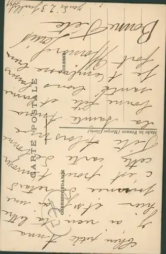 Stoff Ak Schwalbe, Blumen, Wolken