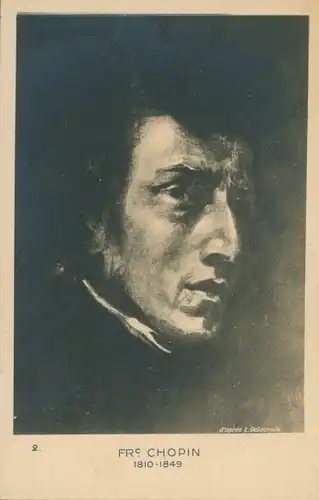 Ak Frédéric Chopin, Komponist, Portrait