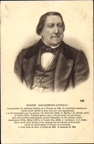 Ak Gioachino Antonio Rossini, Komponist