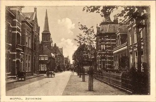 Ak Meppel Drenthe Niederlande, Zuideinde