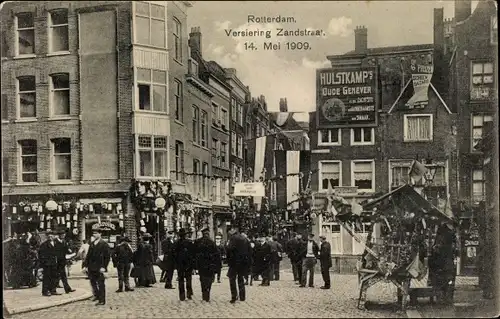 Ak Rotterdam Südholland Niederlande, Versiering Zandstraat 1909