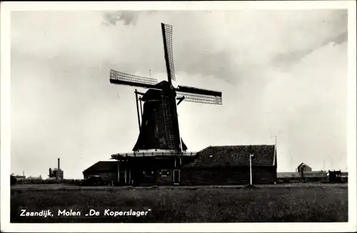 Ak Zaandijk Nordholland, Molen De Koperslager, Windmühle