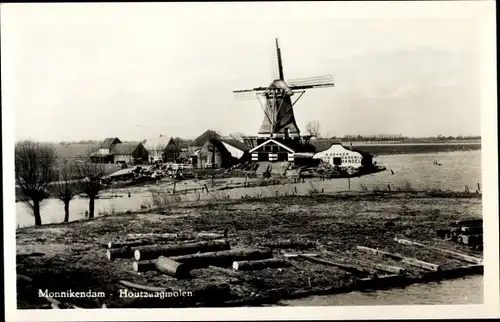 Ak Monnikendam Waterland Nordholland Niederlande, Windmühle