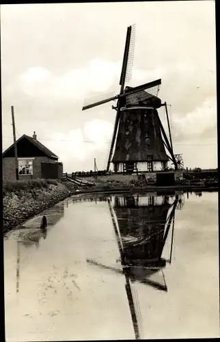 Ak Texel Nordholland Niederlande, Windmühle