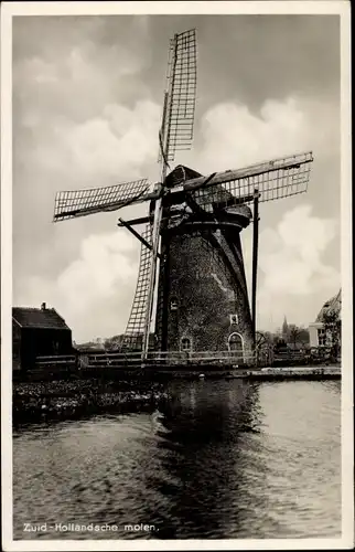 Ak Voorschoten Südholland, Windmühle