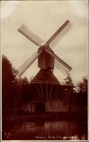 Ak Weesp Nordholland, Windmühle