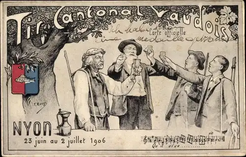 Ak Nyon Kanton Waadt, Tir Cantonal Vaudois 1906