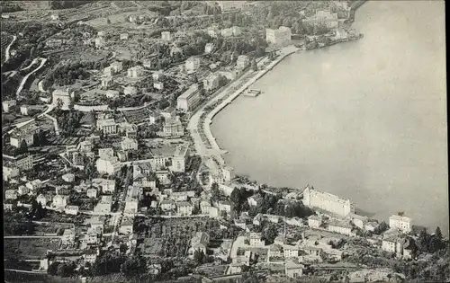 Ak Locarno Kanton Tessin Schweiz, Paradiso, Gesamtansicht, Luftbild