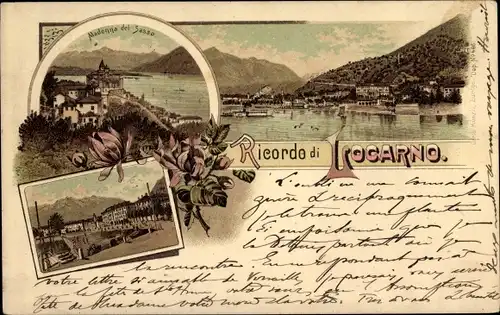 Litho Locarno Kanton Tessin Schweiz, Panorama, Madonna del Sasso