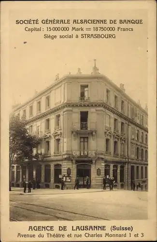 Ak Lausanne Kanton Waadt, Société générale Alsacienne de Banque