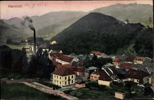 Ak Sainte Marie aux Mines Markirch Elsass Haut Rhin, Blick auf den Ort