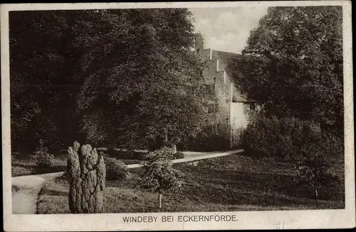 Ak Windeby in Schleswig Holstein, Teilansicht, Giebelhaus