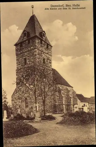 Ak Donndorf Roßleben-Wiehe im Kyffhäuserkreis, alte Kirche