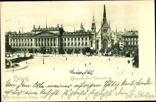 Ak Leipzig in Sachsen, Augusteum mit Paulinerkirche