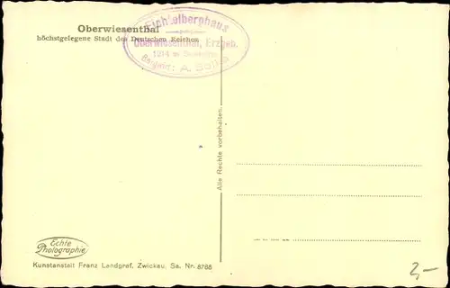 Ak Oberwiesenthal im Erzgebirge, Fichtelberg mit Autostrasse