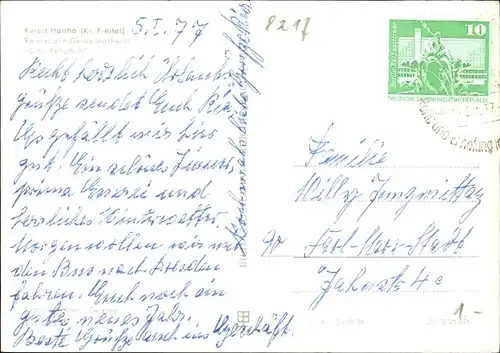 Ak Hartha Hintergersdorf Tharandt im Erzgebirge, Reichsbahn-Genesungsheim Otto Rehschuh