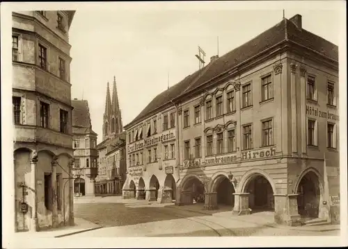 Ak Görlitz in der Lausitz, Untermarkt, Hotel Zum braunen Hirsch, Möbelmagazin