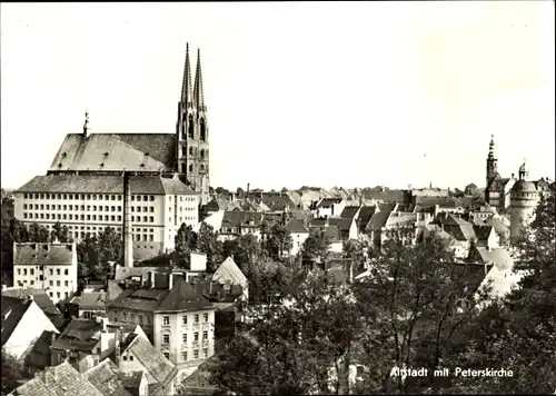 Ak Görlitz in der Lausitz, Altstadt mit Peterskirche