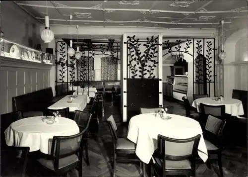 Ak Scheibenberg im Erzgebirge, Hotel und Ferienheim Sächs. Hof, Speiseraum