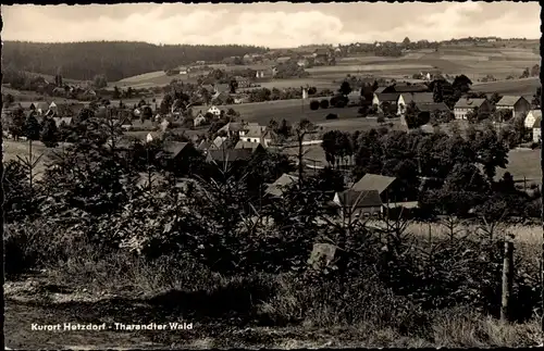 Ak Hetzdorf Halsbrücke am Tharandter Wald, Blick über den Ort, Panorama