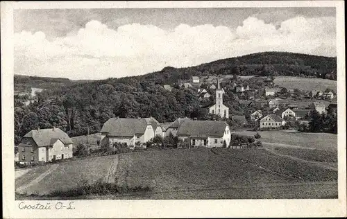 Ak Crostau Schirgiswalde Kirschau in Sachsen, Ortsansicht, Kirche