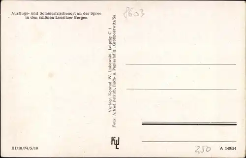 Ak Großpostwitz in Sachsen, Ortsansicht, Kirchturm