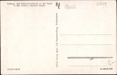 Ak Großpostwitz in Sachsen, Ortsansicht, Kirchturm