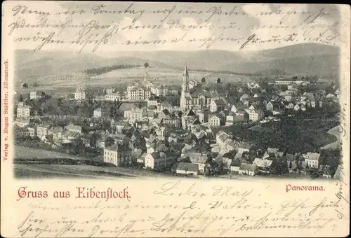 Ak Eibenstock im Erzgebirge Sachsen, Panorama