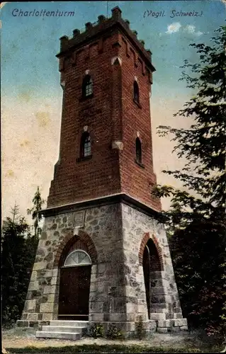 Ak Pöhl im Vogtland, Charlottenturm, Aussichtsturm