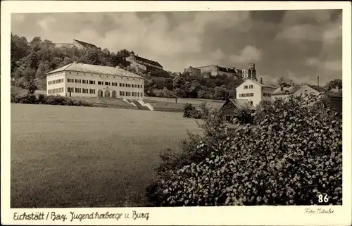 Ak Eichstätt in Oberbayern, Jugendherberge und Burg