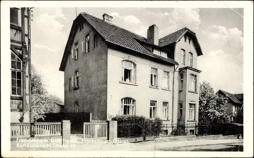 Ak Blankenburg Harz, Fremdenheim Erich Fleisch, Karl Liebknecht Str. 44