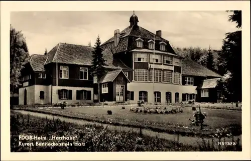 Ak Benneckenstein Oberharz, FDGB-Heim Harzhaus