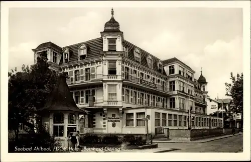 Ak Ostseebad Ahlbeck Heringsdorf auf Usedom, FDGB Erholungsheim Bernhard Göring